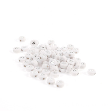 700pcs White Acrylic Silver for Jewelry Making